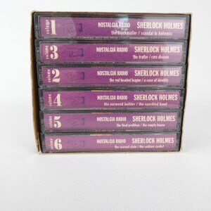1994 Nostalgia Radio Set Sherlock Holmes Audio Book 6 Cassette Box Set Metacom